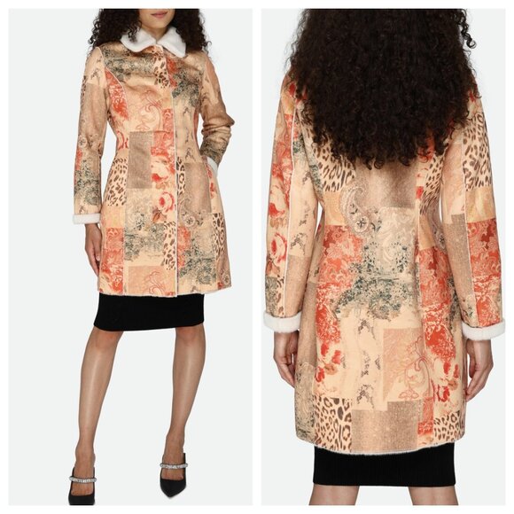 GUESS Faux Suede/Faux Fur Reversible Coat - Picture 1 of 5